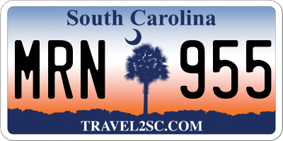 SC license plate MRN955
