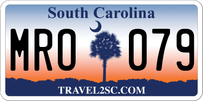 SC license plate MRO079