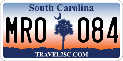 SC license plate MRO084