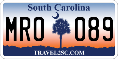 SC license plate MRO089