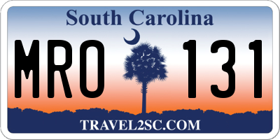 SC license plate MRO131