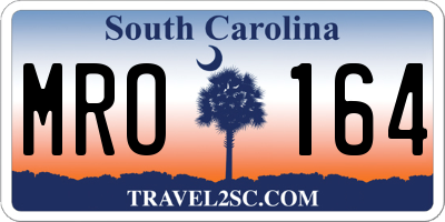 SC license plate MRO164