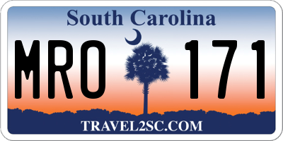 SC license plate MRO171