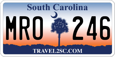 SC license plate MRO246