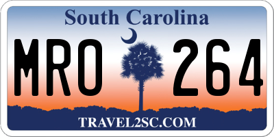 SC license plate MRO264