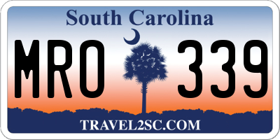 SC license plate MRO339