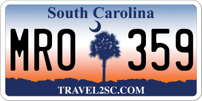 SC license plate MRO359