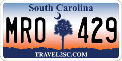 SC license plate MRO429