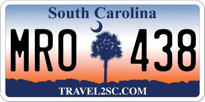 SC license plate MRO438