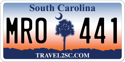 SC license plate MRO441