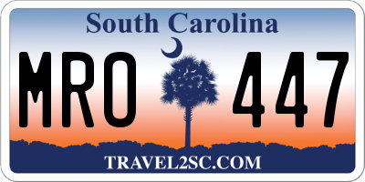 SC license plate MRO447