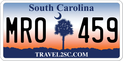 SC license plate MRO459