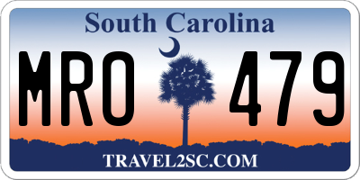 SC license plate MRO479