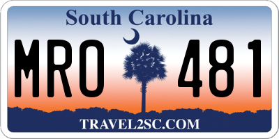 SC license plate MRO481