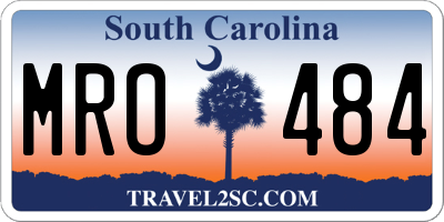 SC license plate MRO484