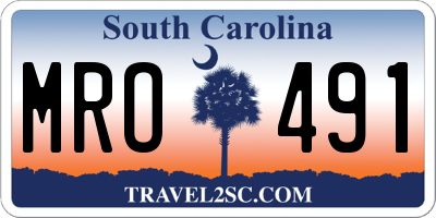 SC license plate MRO491