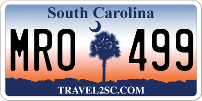 SC license plate MRO499