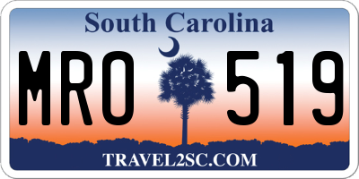 SC license plate MRO519