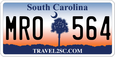 SC license plate MRO564