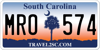 SC license plate MRO574