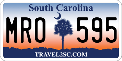 SC license plate MRO595