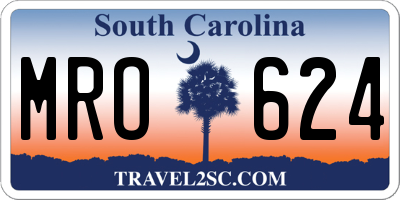 SC license plate MRO624