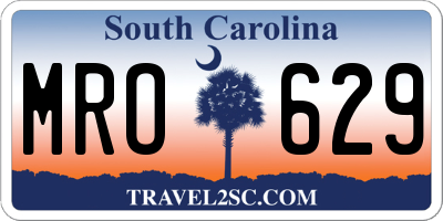 SC license plate MRO629