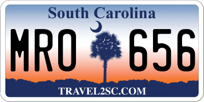 SC license plate MRO656