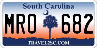 SC license plate MRO682