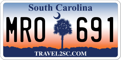 SC license plate MRO691