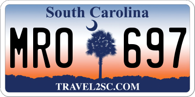 SC license plate MRO697