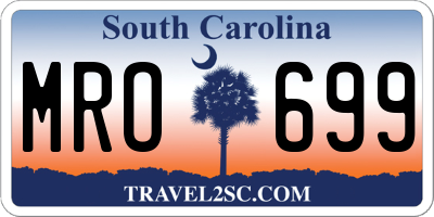 SC license plate MRO699