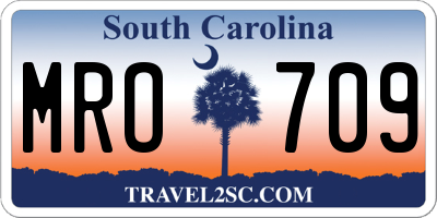 SC license plate MRO709