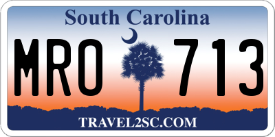 SC license plate MRO713
