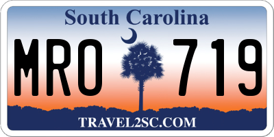 SC license plate MRO719