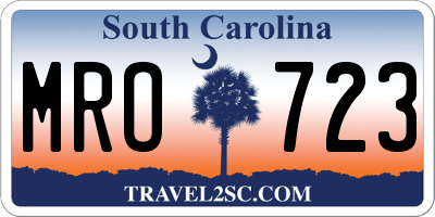 SC license plate MRO723
