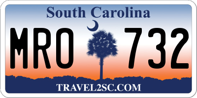 SC license plate MRO732