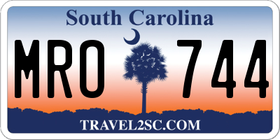 SC license plate MRO744