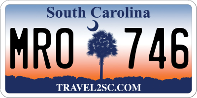 SC license plate MRO746