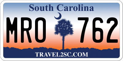 SC license plate MRO762