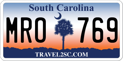 SC license plate MRO769