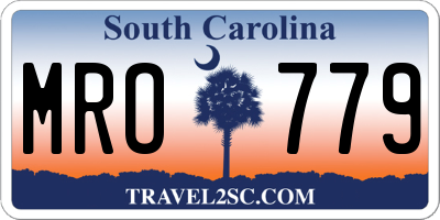 SC license plate MRO779
