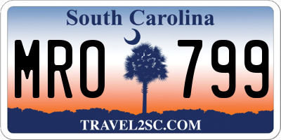 SC license plate MRO799