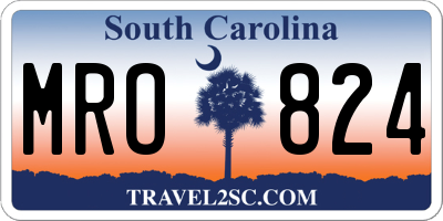 SC license plate MRO824