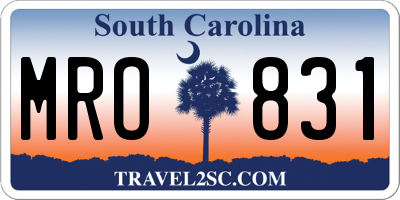 SC license plate MRO831