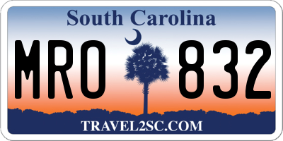 SC license plate MRO832