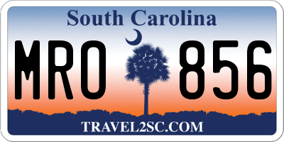 SC license plate MRO856