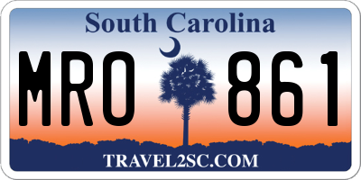 SC license plate MRO861