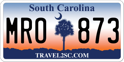 SC license plate MRO873