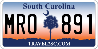 SC license plate MRO891